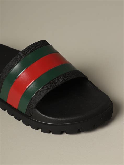 gucci slides web rubber|are Gucci rubber slides comfortable.